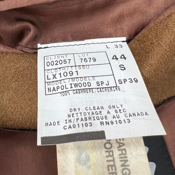 Vintage Union Made 100% Cashmere Oversized Blazer Jacket Long Pea Coat Preppy - Picture 8 of 9